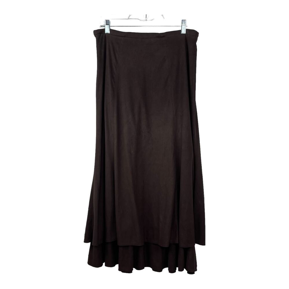 J. Jill Layered Maxi Brown Skirt Women's Size XS